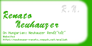 renato neuhauzer business card